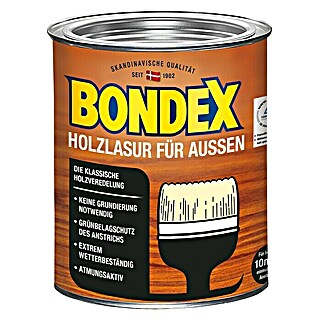 Bondex Holzlasur für Außen (Hellblaugrau, Seidenmatt, 750 ml, Lösemittelbasiert)