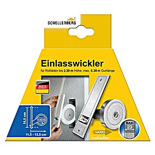 Schellenberg Rollladen-Gurtwickler Maxi (Lochabstand: 160 mm, Gurtbreite: 23 mm, Max. Gurtlänge: 5,3 m)