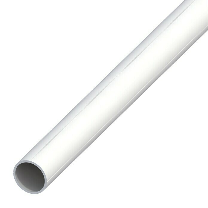 PVC Rundrohr Weiß Ø 11,5 x 1,5 mm 