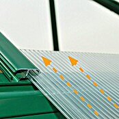 Palram Gewächshaus Hybrid (3,06 x 1,85 x 2,08 m, Polycarbonat, Glasstärke Seitenwände: 0,75 mm, Grün)