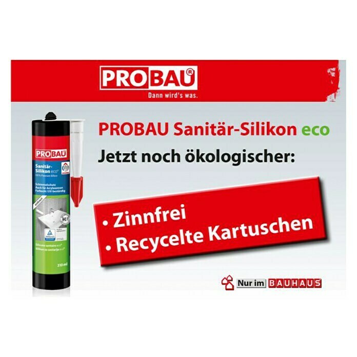 Probau eco Sanitär-Silikon (Weiß, 310 ml)