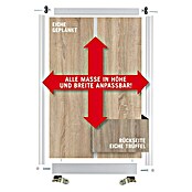 Room Plaza Schiebetür-Bauset Easy (Eiche geplankt/Eiche Trüffel, Max. Raumhöhe: 2.600 mm, Max. Türbreite: 1.260 mm)