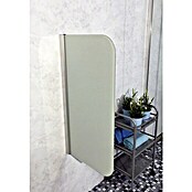 GEO Urinal-Trennwand Radius 100 (50 x 90 cm, Glas, Weiß)