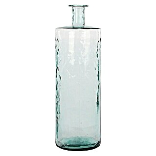 Jarrón de vidrio redondo Guan (Ø x Al: 25 x 75 cm, Transparente)