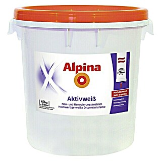 Alpina Wandfarbe Aktivweiß (Weiß, 40 kg, Matt)