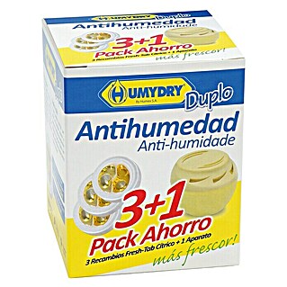 Humydry Pack de recambios para el deshumidificador 3+1  (Limón, 3 uds.)