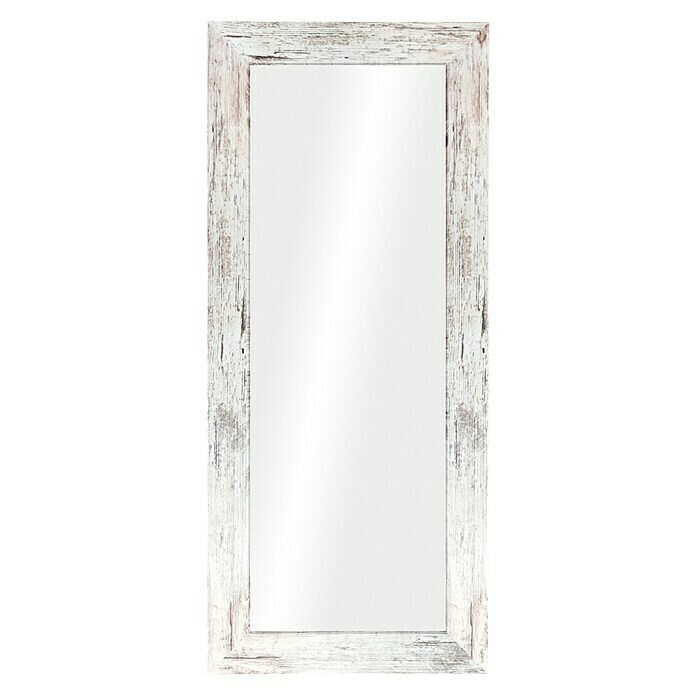 Spiegel weiß 82 x 62cm Holz NEU Wandspiegel schlicht Badspiegel Standspiegel 