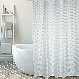 Venus Cortina de baño textil Mozaika (An x Al: 180 x 200 cm, Blanco)