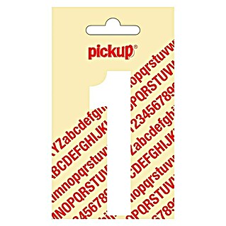 Pickup Sticker (Motief: 1, Wit, Hoogte: 90 mm)
