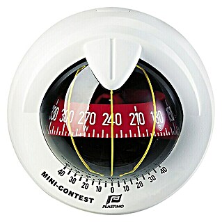 Plastimo Kompass Mini Contest 2 (Durchmesser Rose: 81 mm, Geeignet für: Segelboote, Weiß, Mit Beleuchtung)