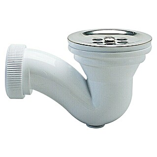 Válvula sifónica para ducha en envase (85 mm, Blanco)