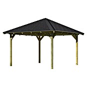 Karibu Pavillon Granada Set (377 x 377 cm, Schwarz, Natur)