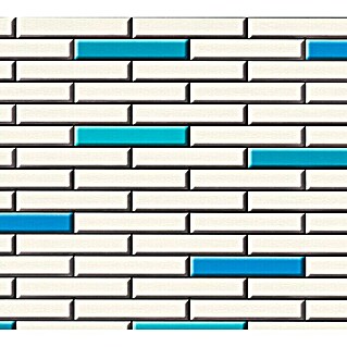 AS Creation Black & White 4 Strukturtapete Klinker (Blau/Weiß, Fliesenoptik, Reliefstruktur, 10,05 x 0,53 m)