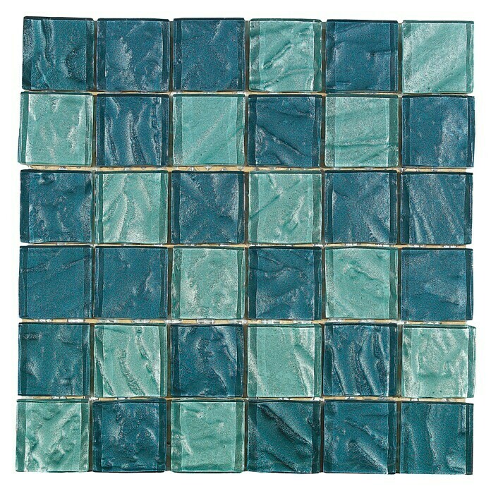 Baldosa de mosaico Andes (30 x 30 cm, Vidrio, Acqua)