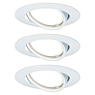 Paulmann LED-Einbauleuchten-Set Base Rund  (5 W, Weiß, 3 Stk., Warmweiß)