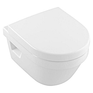 Villeroy & Boch Architectura Wand-WC-Set Compact (Spülrandlos, Mit schmutzabweisender Glasur, Spülform: Tief, WC Abgang: Waagerecht, Weiß)