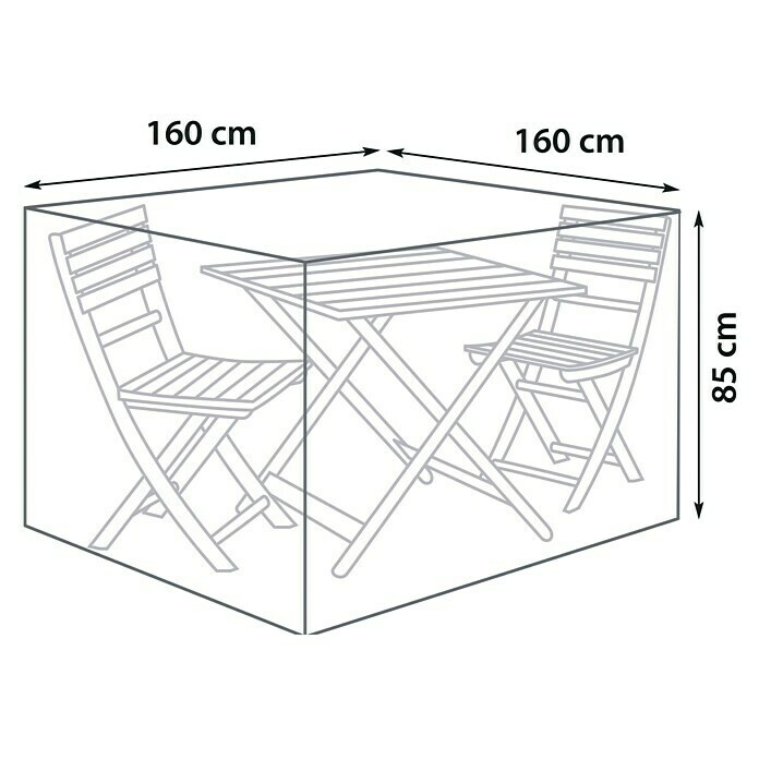 Sunfun Balkon-Set-Schutzhülle (Ø x H: 160 x 85 cm)