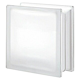 Bloque de vidrio Liso satinado (Transparente, Liso, 19 x 19 x 8 cm, Satinado)