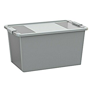 KIS Aufbewahrungsbox Bi-Box (L x B x H: 55 x 35 x 28 cm, Grau, Mit Deckel)