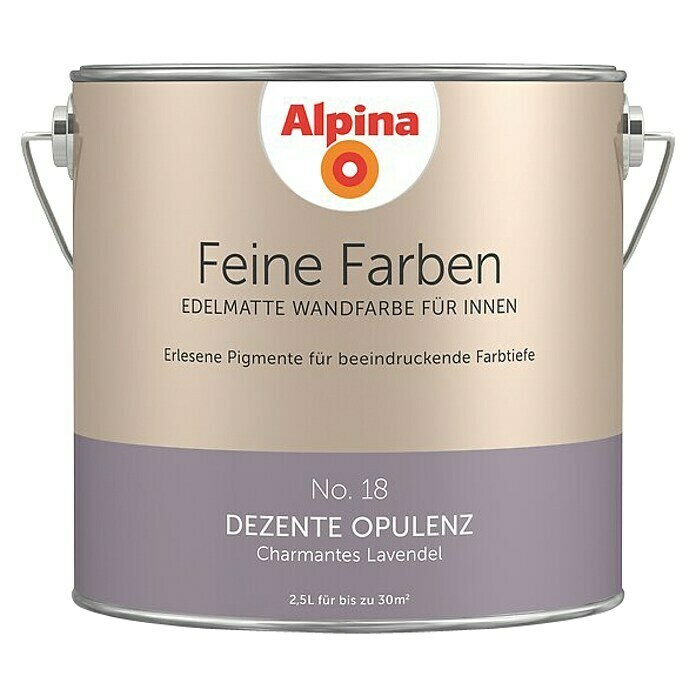 Alpina Wandfarbe Dezente Opulenz (2,5 l, Dezente Opulenz, No. 18 - Charmantes Lavendel, Matt)