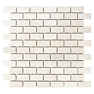 Mosaikfliese Brick Tumbled XNT 46692 (30,5 x 30,5 cm, Weiß, Matt)