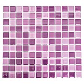 Mozaïektegel Quadrat Crystal mix CM 4888 (32,7 x 30,2 cm, Lila, Glanzend)