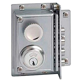JiS Cerradura con cerrojo 240 (Tipo de cerradura: Cerradura de bombín, DIN-Izquierda, Puerta exterior, Marrón)