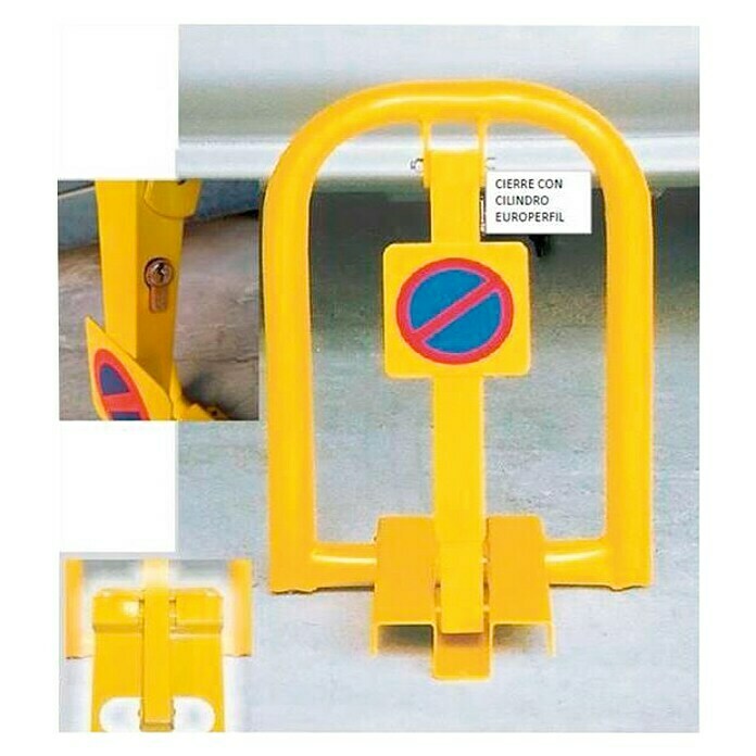 Barrera de seguridad para el parking (An x Al: 30 x 50 cm, Acero)