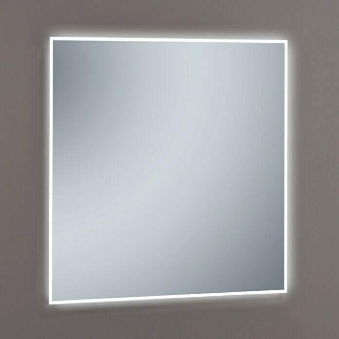 Camargue Espejo con luz LED Shira (Dimensiones (An x Al): 80 x 80 cm, Transformador)