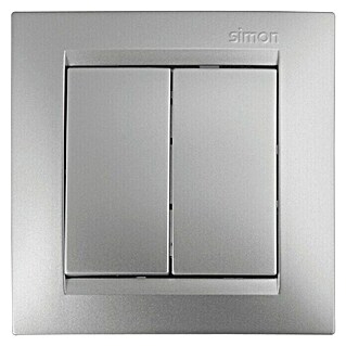 Simon 15 Conmutador doble (Aluminio, En pared, Plástico)
