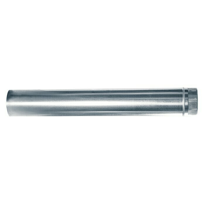 Tubo para estufa galvanizado (Ø x L: 120 mm x 100 cm, Galvanizado, Plateado)