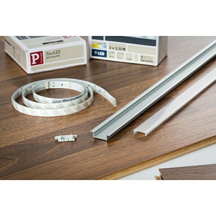 Paulmann Floor profiel diffusor (2 m, Aluminium, Geanodiseerd)