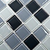 Mosaikfliese Quadrat Crystal Mix CM 4125 (32,7 x 30,2 cm, Grau, Glänzend)