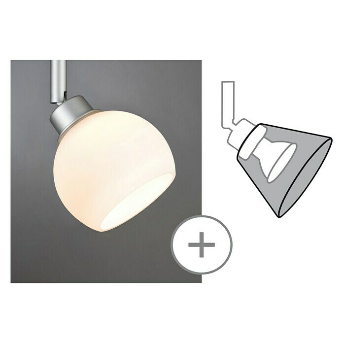 Paulmann DecoSystems Lampenschirm Wolbi (Durchmesser: 9 cm, Opal, Glas, Form: Rund)