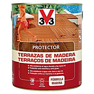 V33 Protección para madera Terrazas (Incoloro, 2,5 l, Mate)