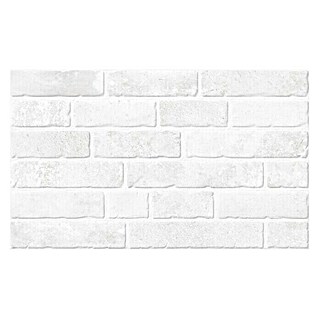 Revestimiento cerámico Brickwork (33 x 55 cm, Blanco, Mate)