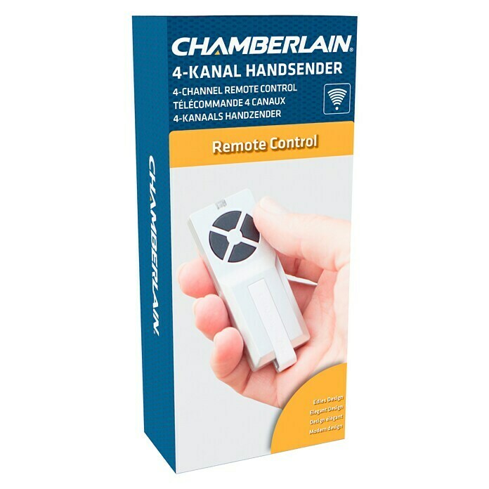 Chamberlain 4-Kanal-Handsender TX4RUNI (Passend für: Chamberlain Garagen- und Außentorantriebe, Reichweite ca.: 300 m)