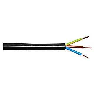 Izolirani kabel (H05VV-F3G1,0, 5 m, Crne boje)