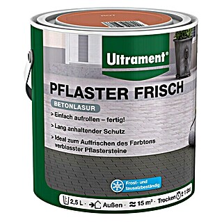 Ultrament Betonlasur Pflaster Frisch (Rot, 2,5 l)