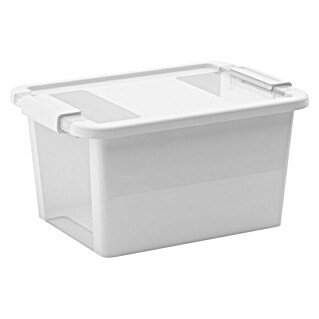 KIS Aufbewahrungsbox Bi-Box (L x B x H: 36,5 x 26 x 19 cm, Weiß, Mit Deckel)