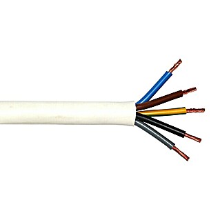 PVC izolirani kabel (H05VV-F5G2,5, 3 m, Bijele boje)