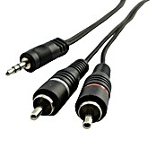 Schwaiger Audio-Kabel (2 x Cinch-Stecker, 1 x Klinkenstecker 3,5 mm, 5 m)
