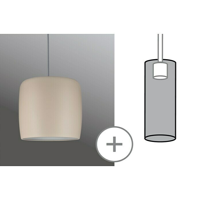 Paulmann URail 2Easy Lampenschirm Pien (Durchmesser: 25 cm, Beige, Metall, Rund)
