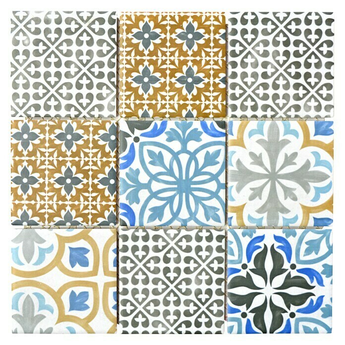 Mosaikfliese Quadrat Classico Mix Porto 