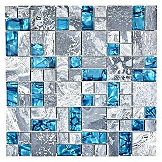 Mosaikfliese Crystal Mix XCM MC589 (30 x 30 cm, Grau, Glänzend)