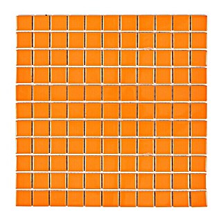 Mosaikfliese Quadrat Uni CG B107 (33 x 30,2 cm, Orange, Glänzend)