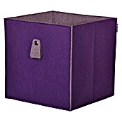 Phönix Atlanta Aufbewahrungsbox (L x B x H: 34 x 34 x 34 cm, Filz, Violett/Grau)
