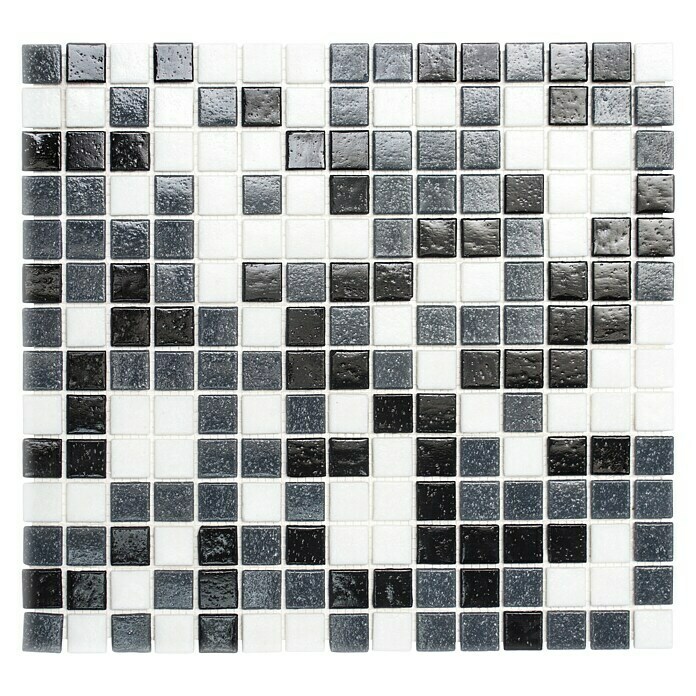 Mozaïektegel Quadrat Mix GM A 125 (32,7 x 30,5 cm, Zwart/Grijs/Wit)