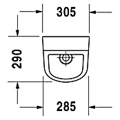 Duravit D-Code Urinal (Zulauf: Hinten, Druckspülung, Weiß)