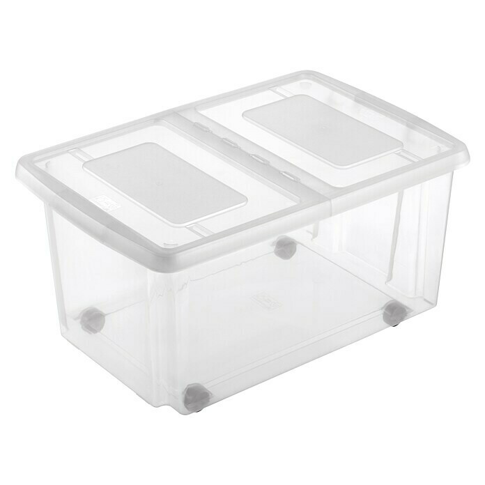 Sunware Rollenaufbewahrungsbox Nesta (L x B x H: 31 x 60 x 40 cm, Kunststoff, Deckelfarbe: Transparent)